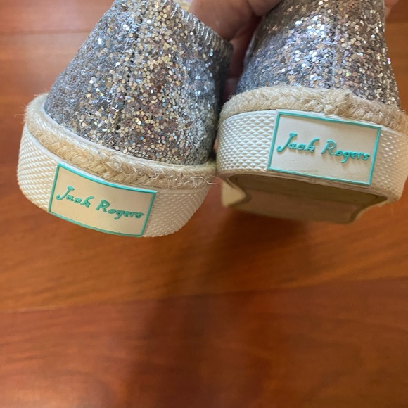 Jack Rogers Tucker Silver Glitter slip on shoes - Picture 2 of 9